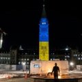 Peace Tower in Ukrainian Colours
