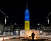 Peace Tower in Ukrainian Colours